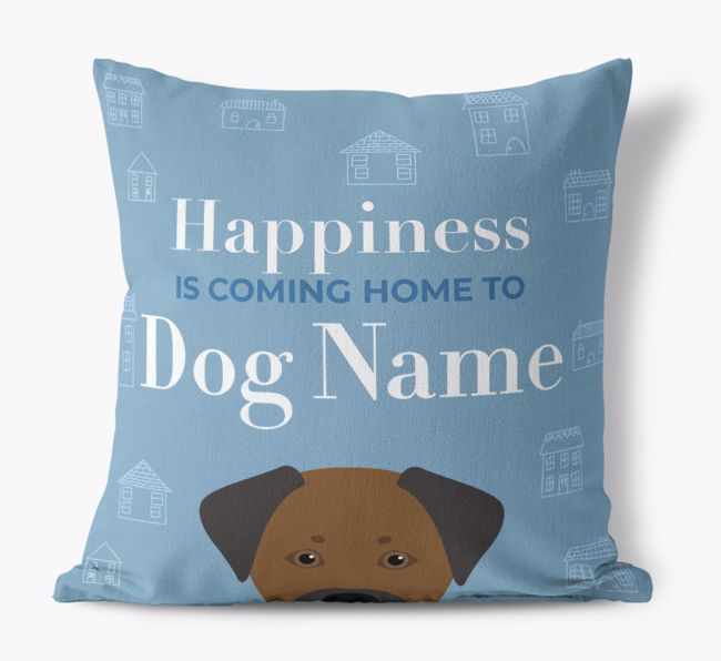 Happiness Is: Personalized {breedFullName} Canvas Pillow